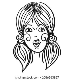 Girl. Vector illustration