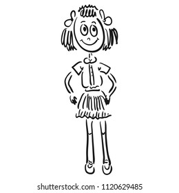 Girl. Vector illustration