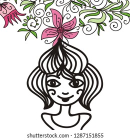 Girl. Vector illustration