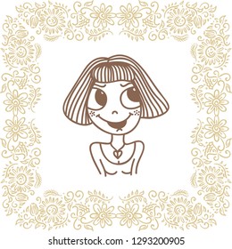 Girl. Vector illustration
