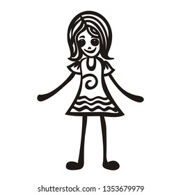 Girl. Vector illustration
