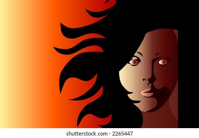 Girl - vector illustration