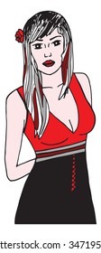 girl vector illustration