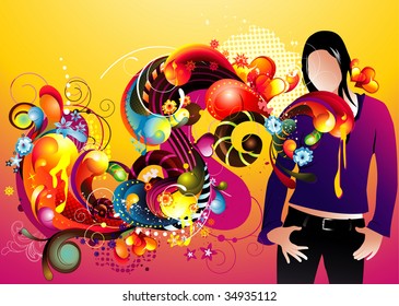 girl vector illustration