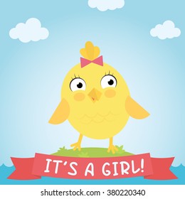 It's a girl! Vector illustration