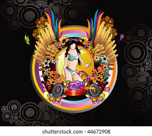 girl vector illustration