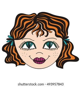 Girl. Vector illustration.