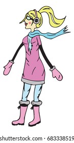 girl vector illustration