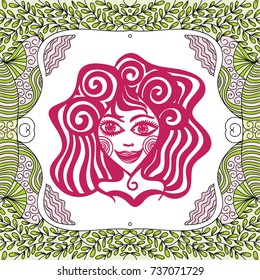 Girl. Vector illustration.