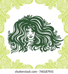 Girl. Vector illustration.