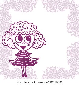 Girl. Vector illustration.