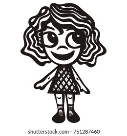 Girl. Vector illustration.