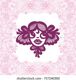 Girl. Vector illustration.