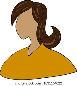 girl  Vector illustration, in a modern flat style, isolated on a light background.

