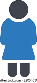 girl Vector illustration on a transparent background. Premium quality symbols. Glyphs vector icons for concept and graphic design.