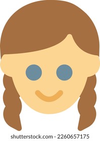 girl Vector illustration on a transparent background. Premium quality symmbols. Line Color vector icons for concept and graphic design.