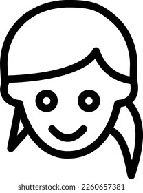 girl Vector illustration on a transparent background. Premium quality symmbols. Thin line vector icons for concept and graphic design. 
