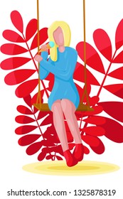 Girl vector illustration set