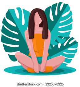 Girl vector illustration set