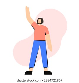 Girl vector illustration. website illustration