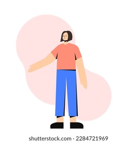 Girl vector illustration. website illustration
