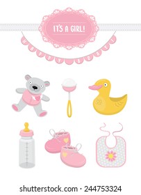 ' Its a girl! ' vector set