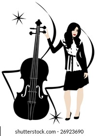 Girl and a violin