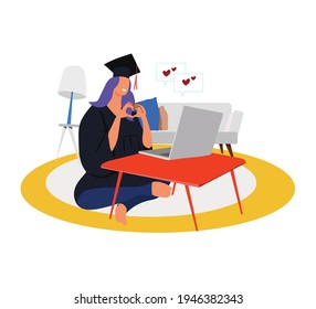 Girl Virtual graduation class 2021
