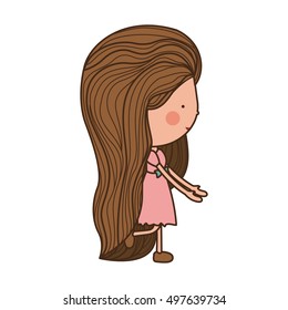 girl walking with pink dress and shoes