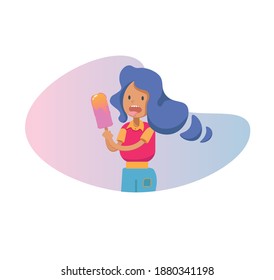 Girl wants to eat ice cream