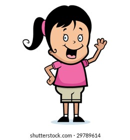 Girl Waving