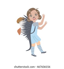 Girl Wearing Hedgehog Animal Costume