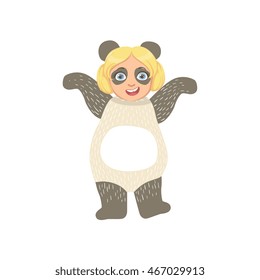 Girl Wearing Panda Animal Costume