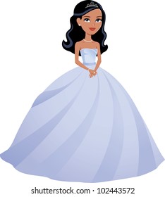 Girl Wearing Princess Ballgown