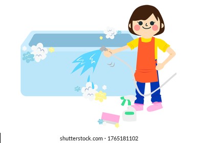 A girl who does housework. 