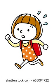 A girl who runs and goes to school