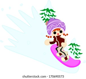 The girl who slips on the snowboard like a brick.