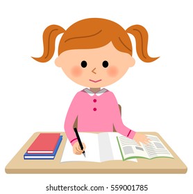 The girl who studies
