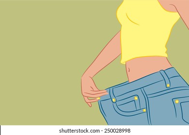 girl who wears a jeans loose profile