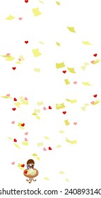 The girl who writes a letter to confess her love.