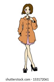 The girl whose legs crossed