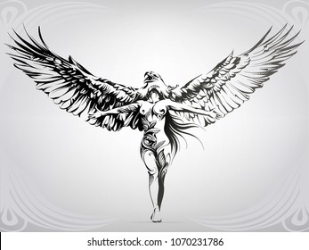 The girl with wings of an eagle