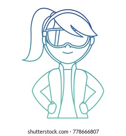 Girl with winter cloth design