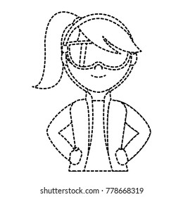 Girl with winter cloth design