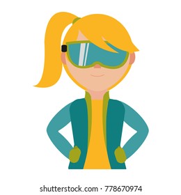 Girl with winter cloth design