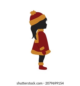 Girl In Winter Cloth, vector