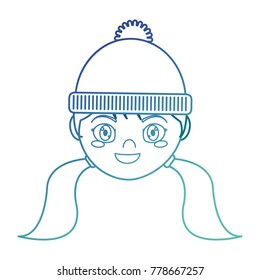 Girl with winter hat design