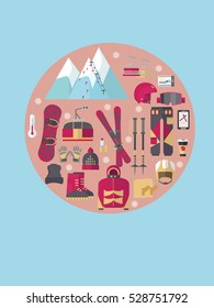 girl winter ski set.