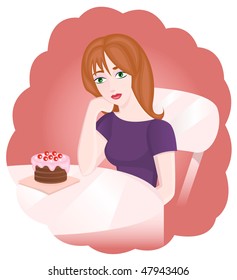 Girl wishes to eat a cake