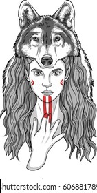 Girl Wolf Tattoo